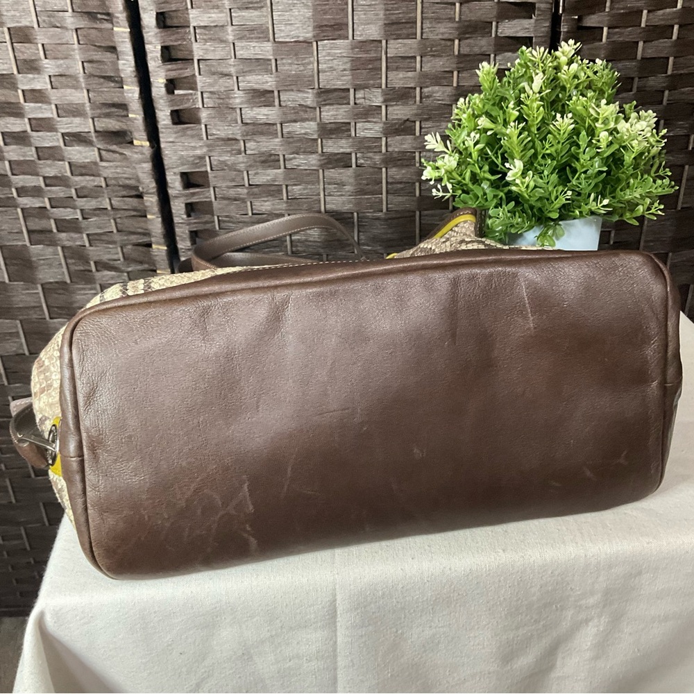 Longchamp Python Embossed Leather Tote - image 4